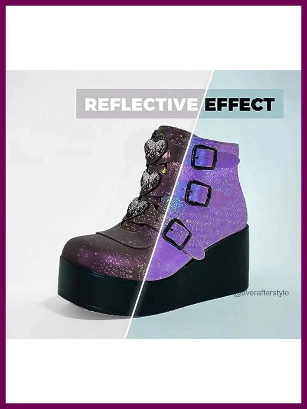 Women's Platform Chunky Ankle Booties Wedge Heel PU